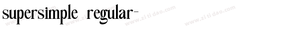 supersimple  regular字体转换